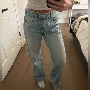 Mid-Rise Full Length (Light Wash) Zara Jeans Size 6
